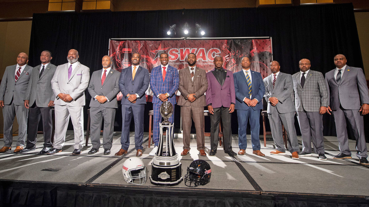 SWAC football coaches pose at media days
